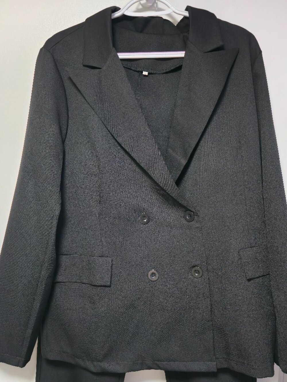 Black 2 Piece Blazer and Pants Suit Set - Womens XL - Picture 2 of 3